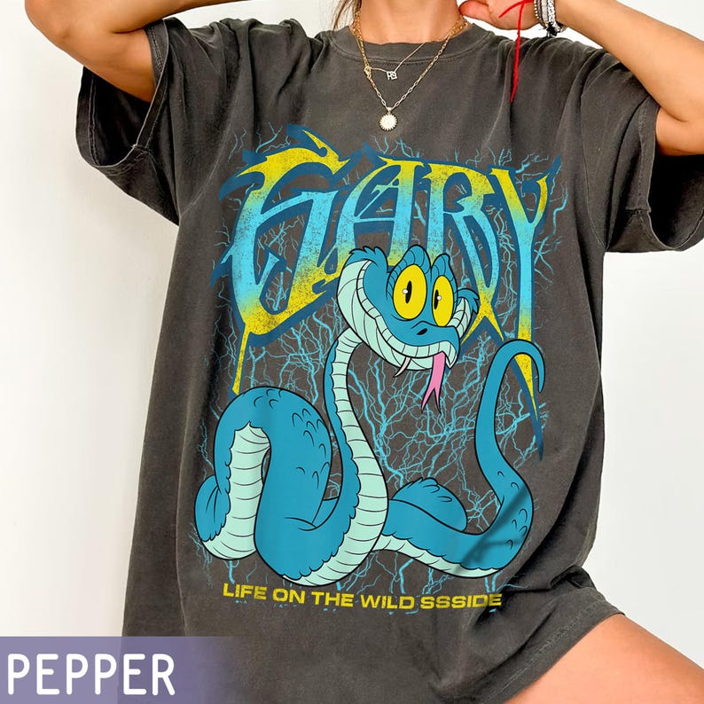 Shirt Zootopia 2, Gary De Snake, Thunder Gary Life On The Wild Side Tee, grappig Disney Snake Shirt, Zootopia Movie Fan Gift, Disneyland Trip afbeelding 1