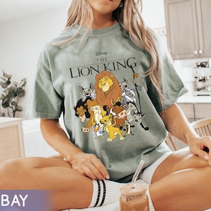 Retro The Lion King Group Characters Comfort Colors Shirt, Mufasa Simba Timon Pumbaa,  Family Matching T-shirt, 2026 Trip Outfit