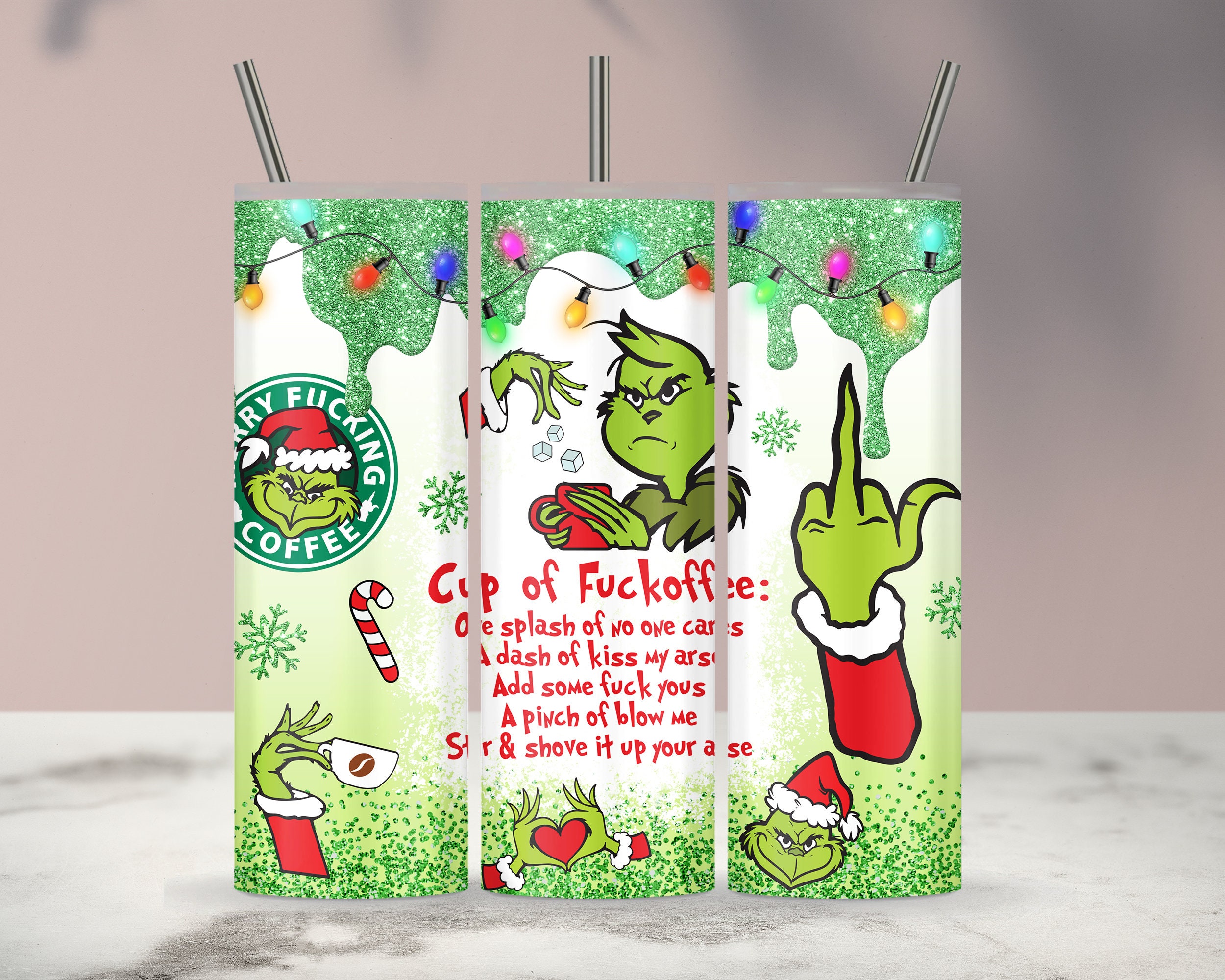 Grinch tumbler – Happy Flames & Creations