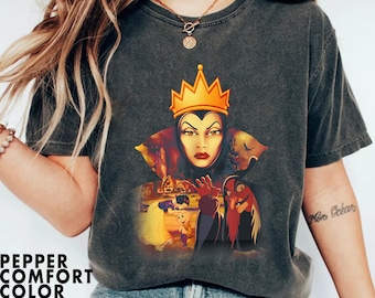 Evil Queen's Glare Comfort Colors Shirt, Snow White And Seven Dwarfs  Villains T-shirt, 2026 Family Trip, Magic Kingdom Park