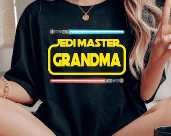 Anpassad Disney Star Wars mormorströja, personlig Jedi-mästare mormorströja, ljussabeltröja, Disneyland familjeresa matchande 2026
