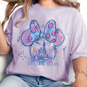 70Th Anniversary Disneyland Resort 1955 Happiest Place On Earth Mouse Ear Mickey Mouse Watercolor Shirt, Disneyland Family Matching Trip