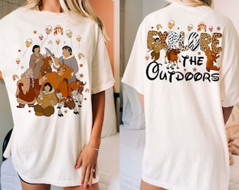 Two Sided Disney Brother Bear Mickey Balloon Kenai Koda Rutt Tug Tuke Explore The Outdoors Shirt, Disneyland Family Trip Matching 2025
