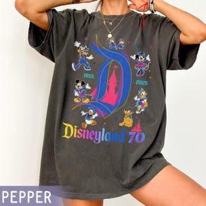 Disney 70th Anniversary T-Shirt, Mickey And Friends Castle Platinum Celebration 1955-2025 T-Shirt, Magic Kingdom Tee, Disneyland Family Trip