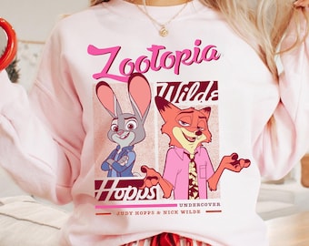 Zootopia 2 Judy Hopps & Nick Wilde Undercover Shirt, Disneyland Zootopia Animal Characters Tee, Zootopia 2 Fans Gift