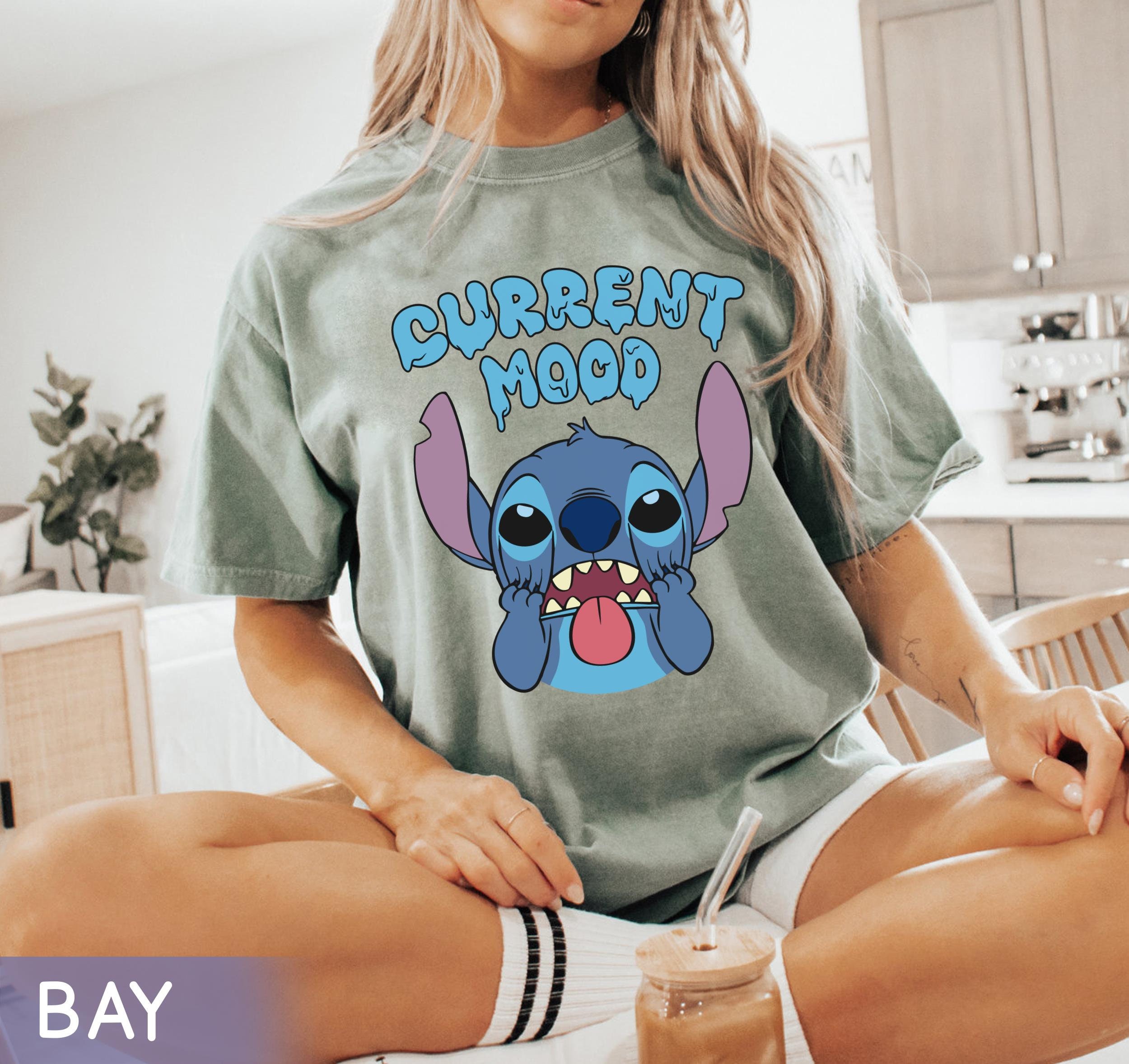 Maglietta Ufficiale Lilo & Stitch Per Donna - Colore Blu, Cotone, Manica Corta, Taglia S