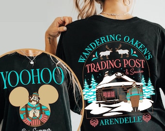 Two Sided Arendelle Wandering Oaken's Trading Post & Sauna T-shirt, Yoohoo Big Summer Blowout Disney Frozen Tee, Disneyland Family Trip 2025