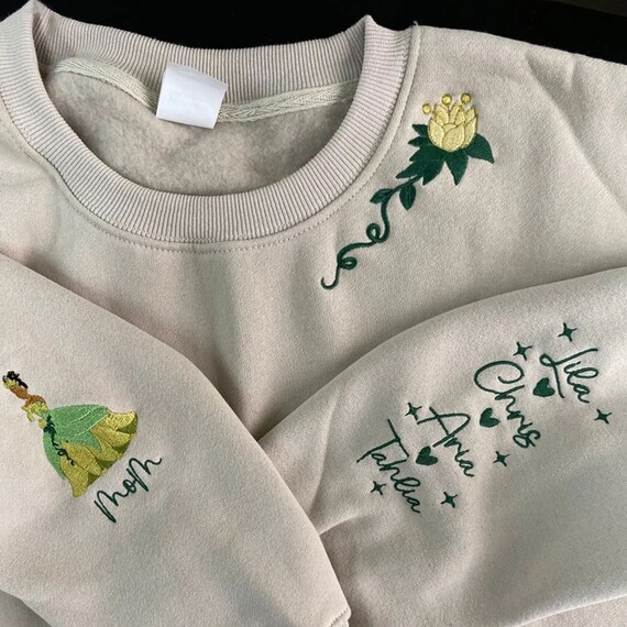 Buy Embroidered Mom Tiana Princess Floral Water Lily Flower With  