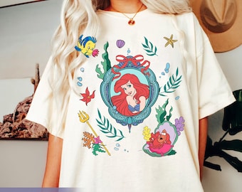 Disney Coquette Bow Watercolor The Little Mermaid Ariel Princess Shirt, Disney Princess Ariel Tee, Disney Girls Trip, Disneyland Family Trip