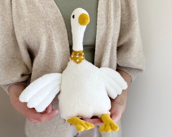 Cuddly toy/stuffed animal goose Gerda, handmade goose, sewn goose, stuffed animal, gift for babies, children's gifts, for birth, handmade