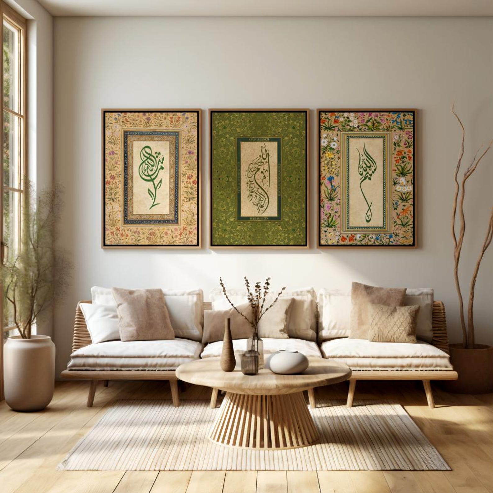 3 Islamic Wall Art, Bism Allah Wall Art, Allahumma Salli Alaa Muhammad ...