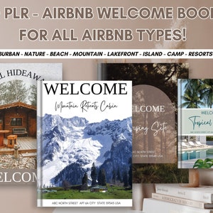 PLR , PLR Digital Download, PLR Airbnb Welcome Book Canva Template, Done For You Digital Product, Resell Rights