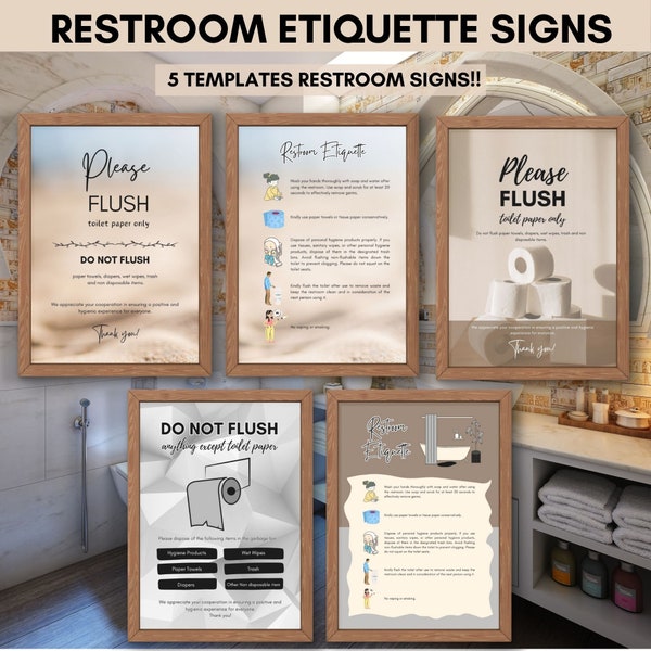 Toiletten Etikette Poster Badezimmer Etikette Toilette Etikette Badezimmer Schild Flush Nur Toilettenpapier Do Not Flush Schild Airbnb Toilette Schild