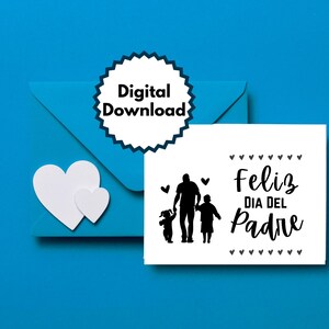 Cartão de felicitações para o dia dos pais em espanhol, cartão de feliz dia do padre, cartão de dia dos pais, cartão de felicitações,