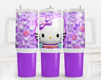Stanley Hello Kitty Cup 40Oz Sanrio The Melody Stainless Steel Stanley  Tumbler Dupe Cup With Handle 40 Oz Japanese Cat Tumblers - Laughinks