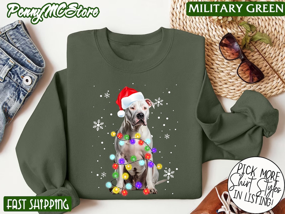 Christmas Dog Sweatshirt, Pitbull Christmas Shirt, Dog Owner Christmas