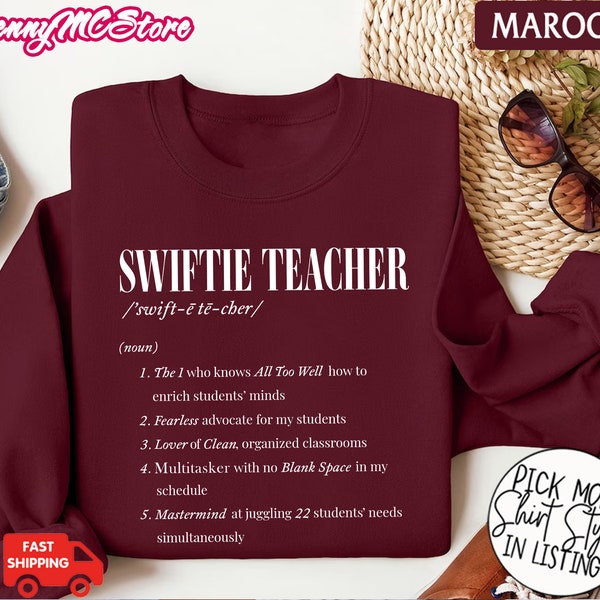 Swiftie Teacher Shirt, In My Teacher Era Sweatshirt, Teacher Shirts, Teacher Gifts, Trendy Teacher Sweatshirt, Teacher Era Shirt, 100 Days
