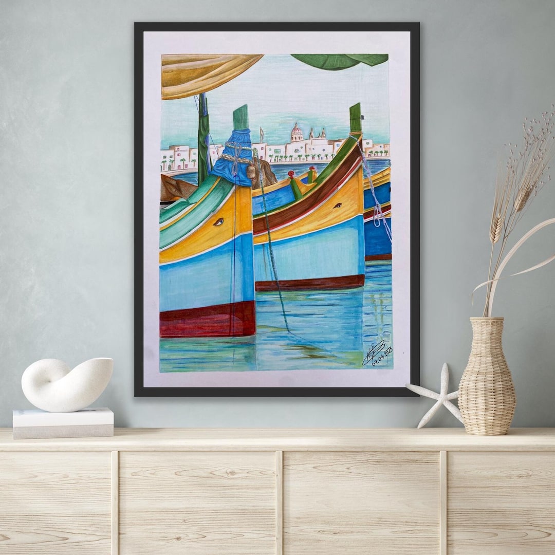 Maltese Luzzu Traditional Boats - Etsy