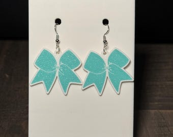 3D Printed Bow Earrings | Single Bow Color | White Background