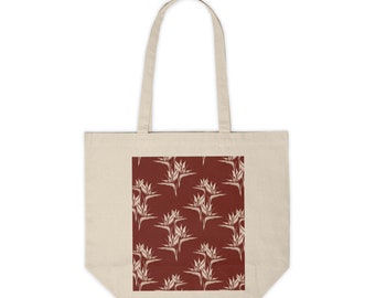 Tropical tote, Birds of Paradise Tote, Hawaii Bag, Gift for Teacher, Teacher tote, mom tote, gift for girlfriend, Canvas Shopping Tote