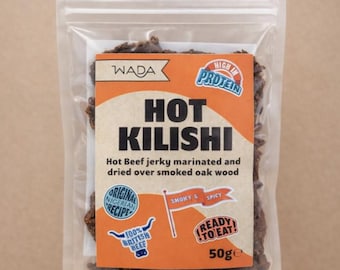 Hot Kilishi Beef Jerky | Original Nigerian Recipe | 100% British Beef | Smoky & Spicy Flavour