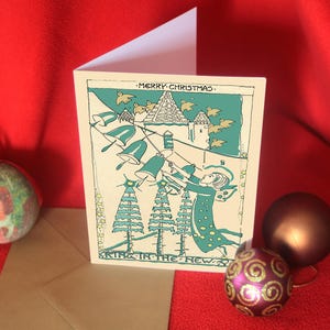 Carte de Noël Jessie M King Artisanat / Design Art nouveau format A5 (grand)