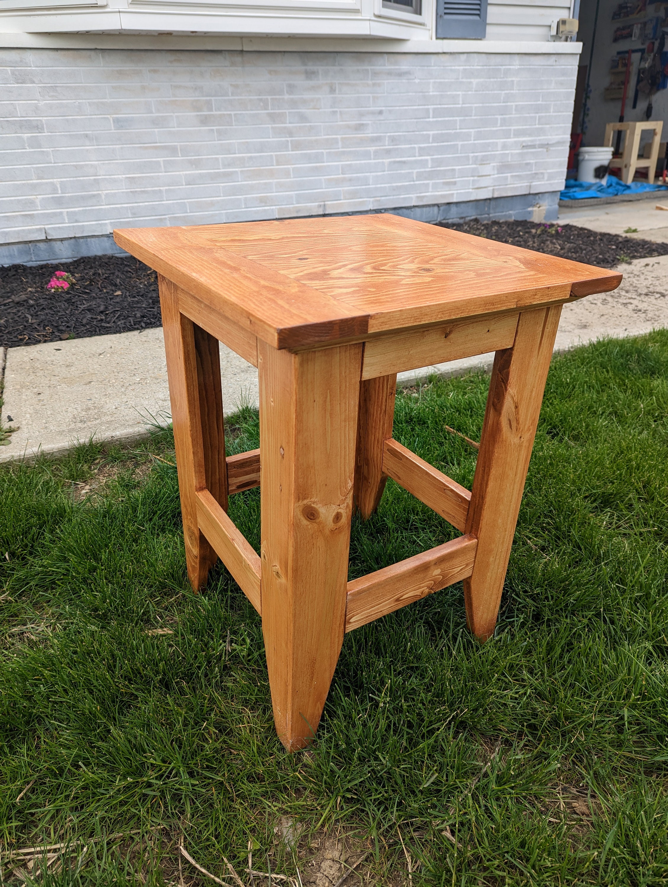 Modern Rustic Pine End Table Etsy