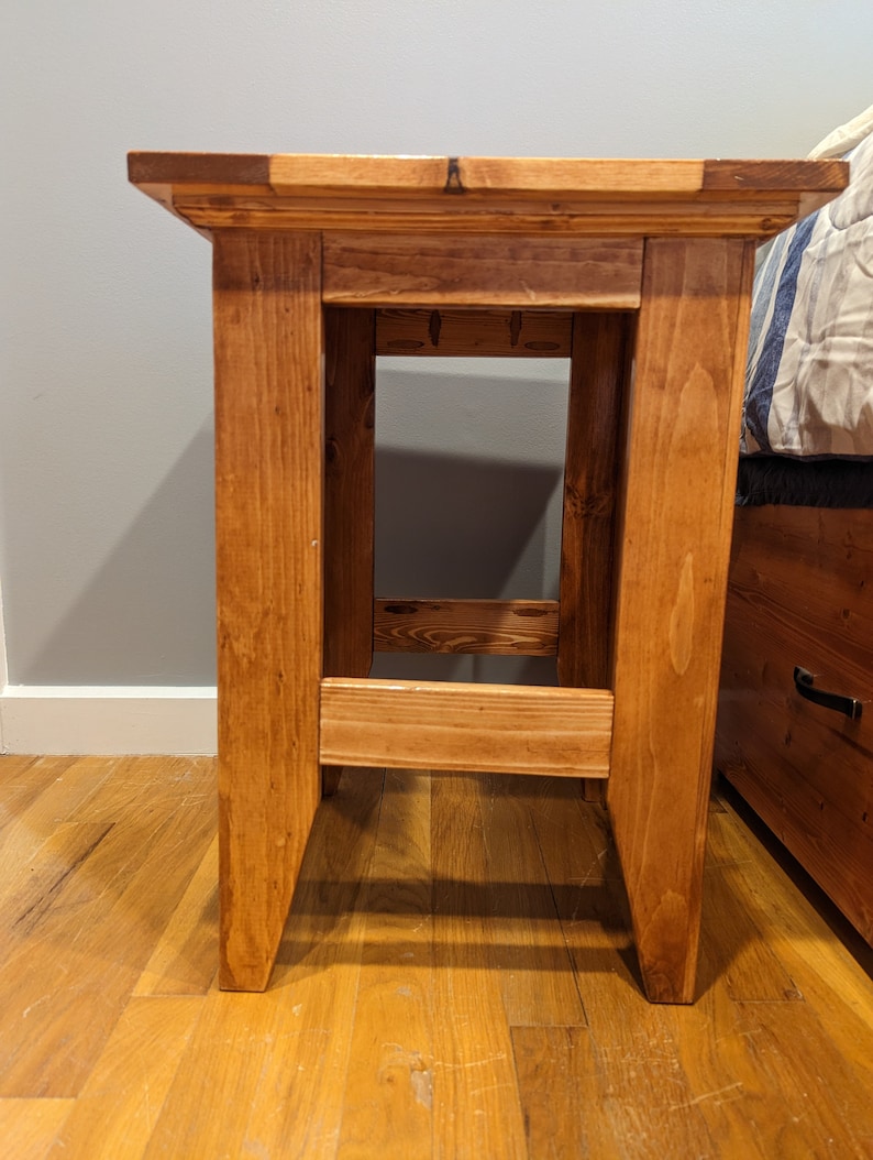 Modern Rustic Pine End Table Etsy