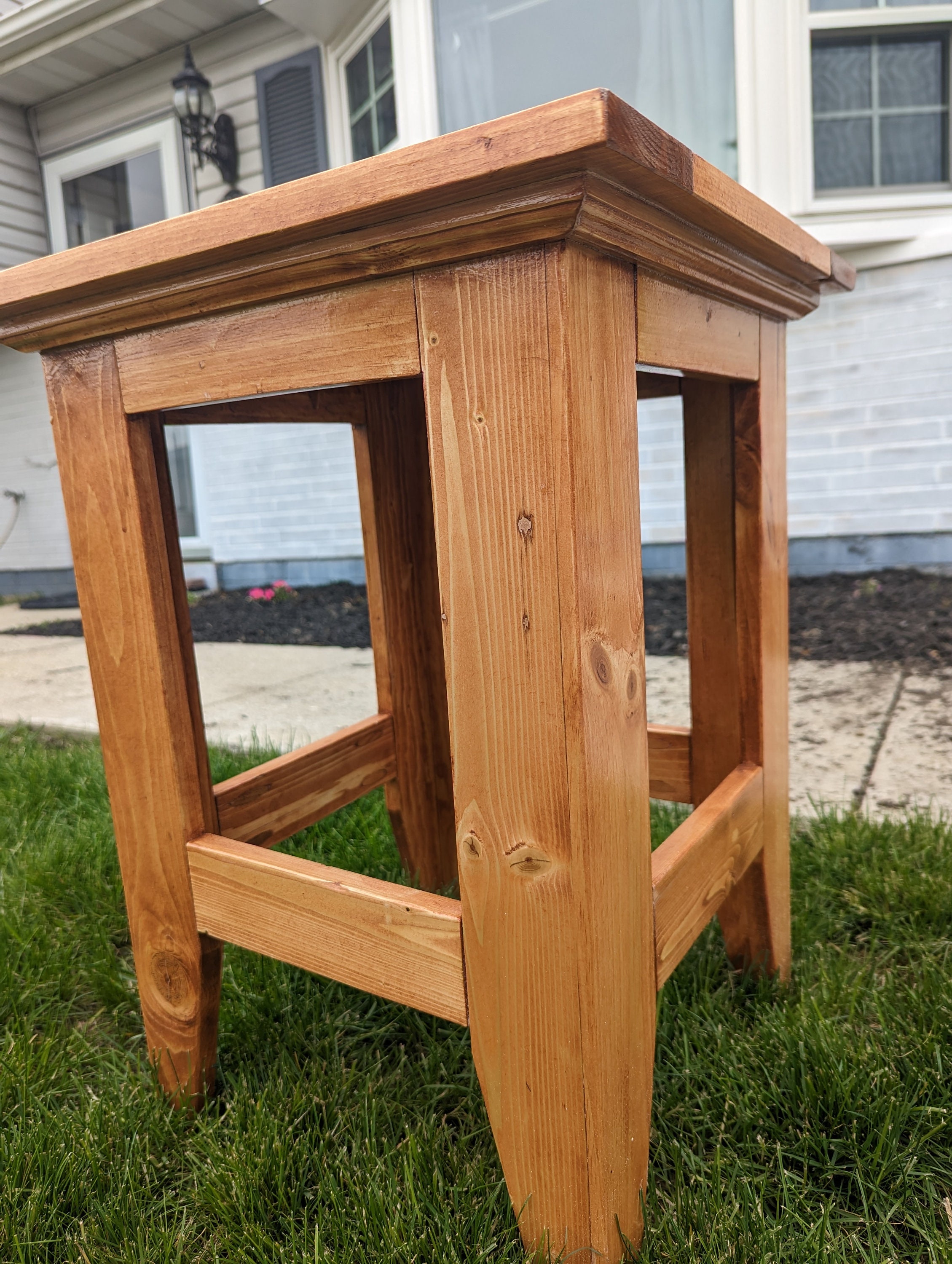 Modern Rustic Pine End Table Etsy