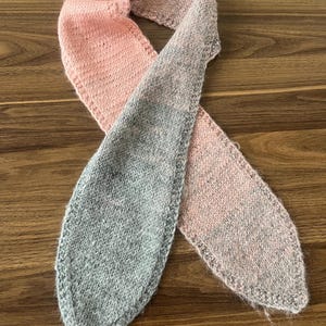 Sophie Scarf , Wool Hand-knit Sophie Scarf, Knitted Scarf, Mother&#39;s Day Gift, Knitted Neck Scarf, Winter Small Scarf, Pink Desing Scarf