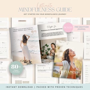Mindfulness Guide & Workbook for Beginners: Guided Journal (Printable PDF)