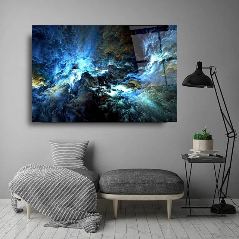 Mystic Sky Glass Wall Art Decor Gift, Glass Printing Abstract Wall Art