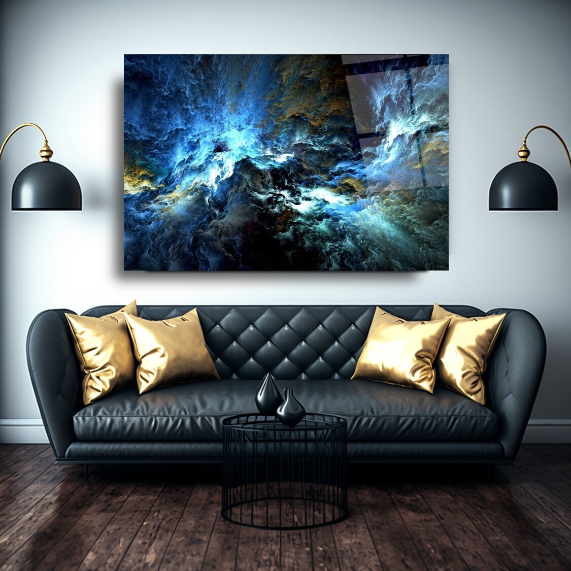 Mystic Sky Glass Wall Art Decor Gift, Glass Printing Abstract Wall Art