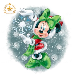Minnie Mouse Christmas PNG, Mickey Mouse clipart, Mickey Mouse watercolor PNG, Mickey Mouse PNG