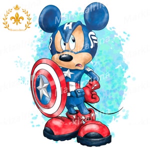 Mickey Mouse PNG,Mickey Mouse clipart, Mickey Mouse hero PNG, Minnie Mouse watercolor clipart,