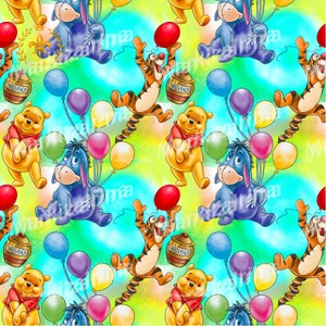 Winnie the Pooh seamless file,Digital Paper,Decorative paper,Winnie the Pooh seamless file,Cute Bear Clip Art,Bear and Friends
