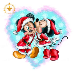 Minnie Mouse Christmas PNG, Mickey Mouse clipart, Mickey Mouse watercolor PNG, Mickey Mouse PNG