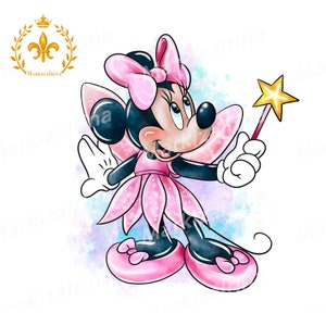 Minnie Mouse fairy clipart,Minnie Mouse png , Minnie Mouse watercolor clipart, Minnie unicorn clipart png