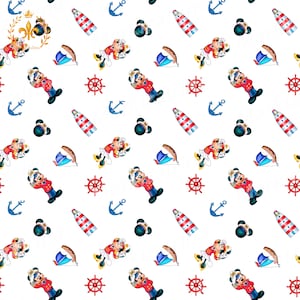 Mickey Mouse Sea cruise,Minnie Mouse seamless file,Minnie Mouse the Sailor,Decorative paper,Minnie Mouse seamless file