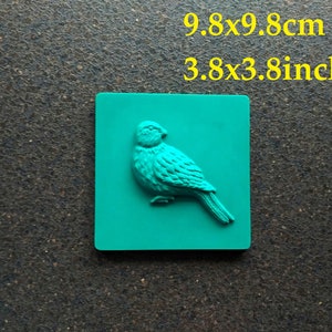 Pigeon 3D square tile 3.9in (9.8*9.8cm), vintage tiles, backsplash tiles, textured tiles, antique tiles, Jesmonite decors, resin tile
