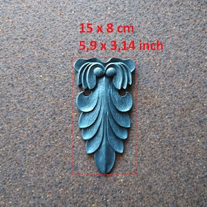 Acanthus applique, furniture appliques, acanthus onlay, furniture makeover, vintage upcycling, wall pediments