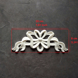 Bow overlay for furniture makeover renovation, furniture appliques, resin mouldings, wall pediments, decorative bows