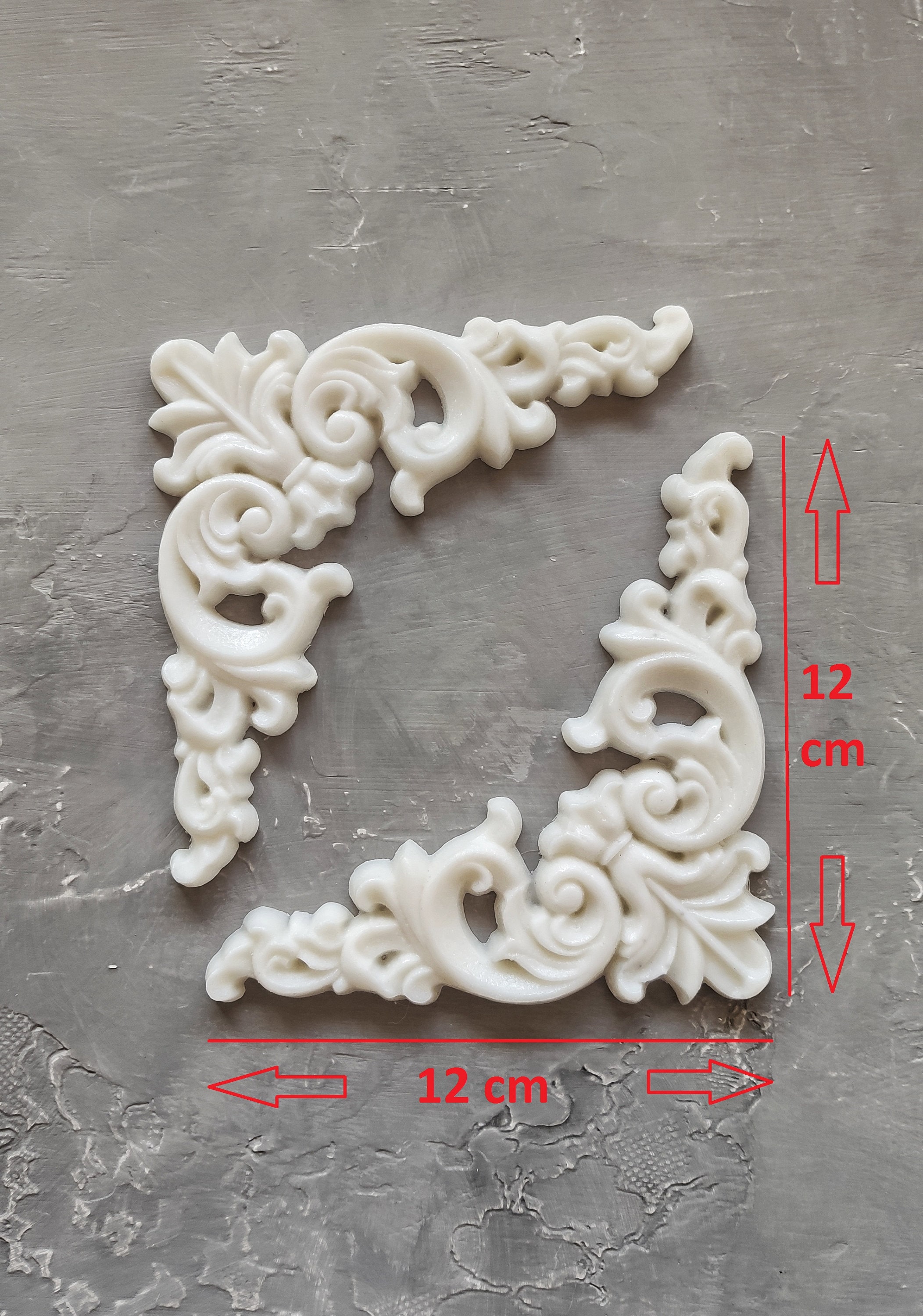 Vintage NORAs frame side 400とretoroism Vintage Ornate Corners Set 4.72 X 4.72 Inch (2pcs) ,furniture 3d