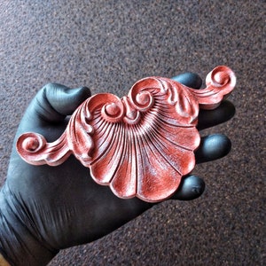 Decorative resin furniture element 6.69 x 3.54 inch, furniture appliques, furniture makeover, antique moldings, vintage onlay