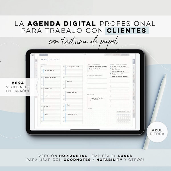 Agenda Digital Profesional 2024, Digitaler Planer auf Spanisch, Goodnotes Template Notability, Kundenmanagement Mejor Planner Digital Clientes