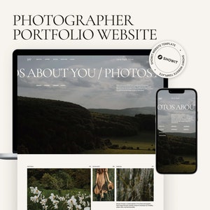 Showit Website Template for Photographer, Photography Website, Portfolio Website, Website Design for Wedding Photographer, Presentation work