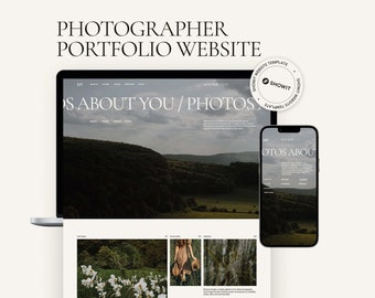 Showit Website Template for Photographer, Photography Website, Portfolio Website, Website Design for Wedding Photographer, Presentation work