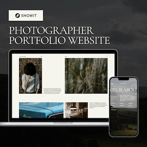 Showit Website Template for Photographer, Photography Website, Portfolio Website, Website Design for Wedding Photographer, Presentation work