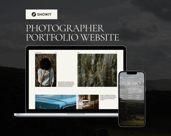 Showit Website Template for Photographer, Photography Website, Portfolio Website, Website Design for Wedding Photographer, Presentation work