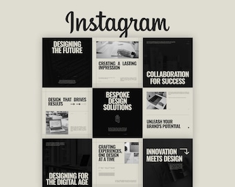 Instagram Templates, Luxury feed, Small Business, Entrepreneur, Branding, Digital Aesthetics, Social Media, Content plan